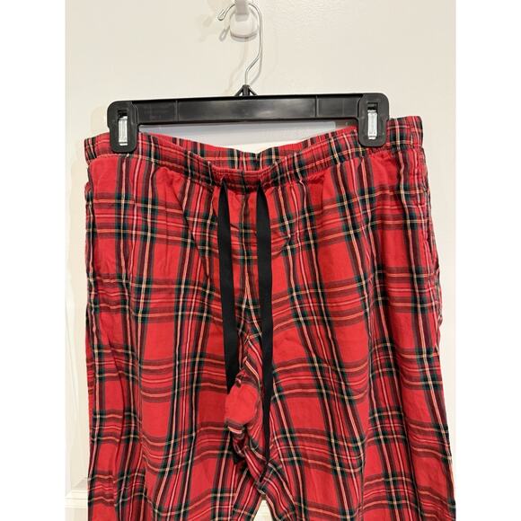 Victoria's Secret Flannel Pajama Pants Size Medium Red Plaid Holiday Pockets - Picture 3 of 7